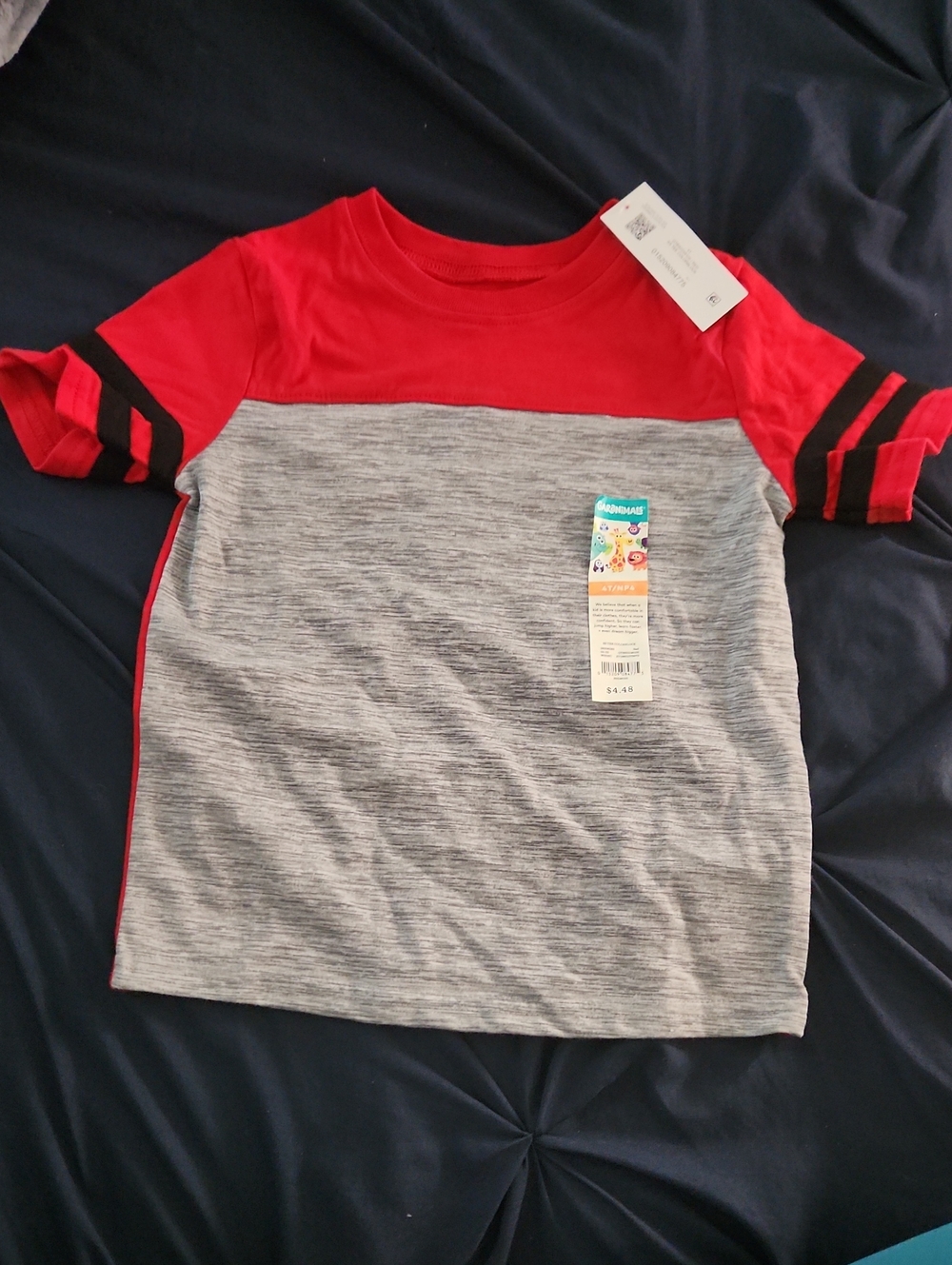 Garanimals Red and Gray Colorblock Short Sleeve Tee